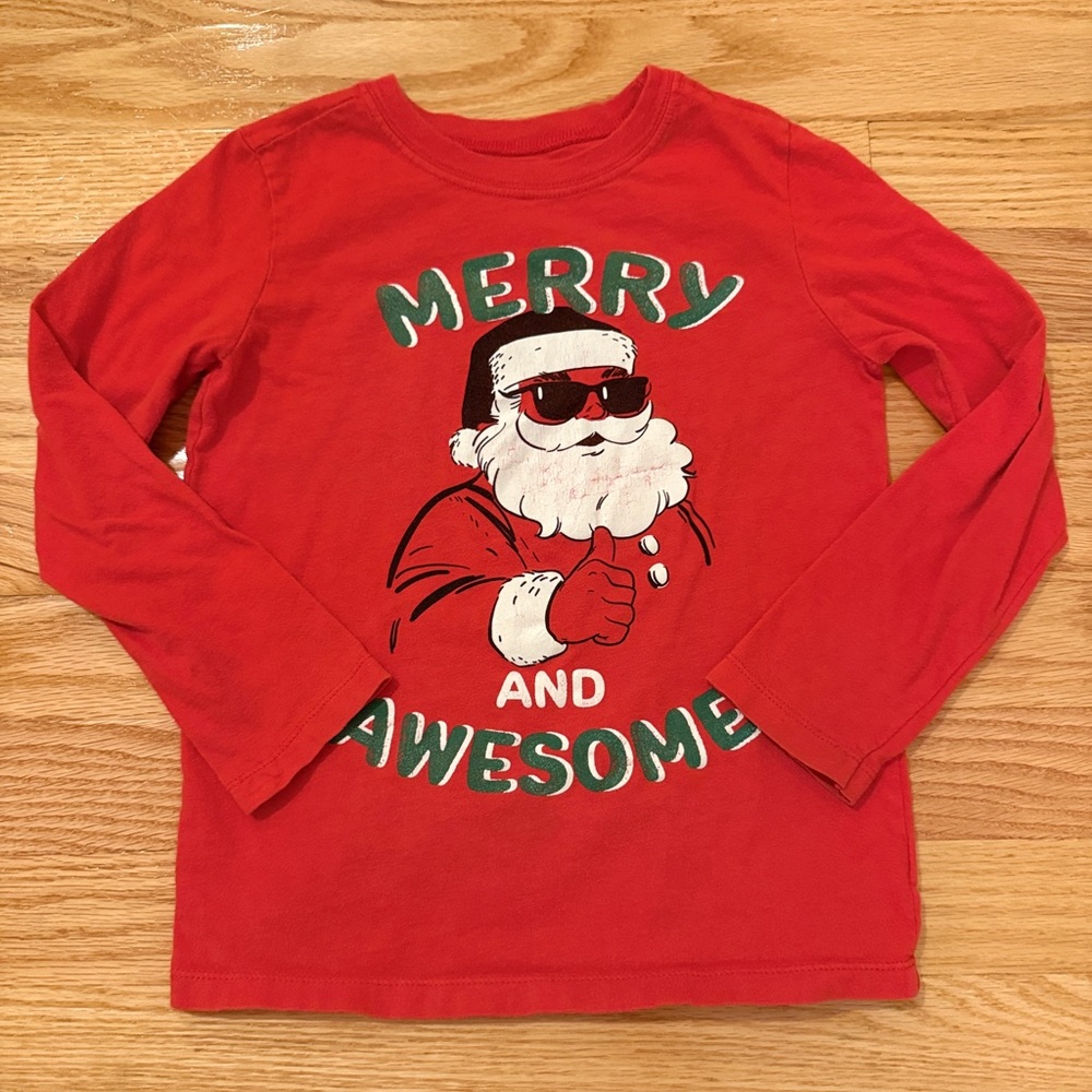Red Santa Long Sleeve Shirt